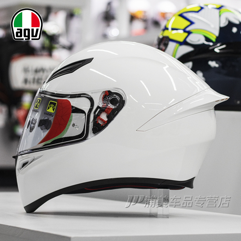 AGV casco completo K1 casco de la motocicleta de los hombres del verano de la motocicleta femenina brillante Negro mate negro cercanías