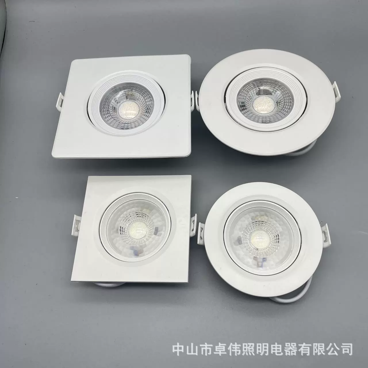外贸热卖超薄LED白色嵌入式射灯筒灯走廊吊顶灯可调角度天花灯