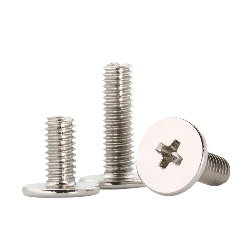 工場直販 ニッケルメッキ薄平頭ネジ ニッケルメッキCM薄頭十字穴付きネジ M1.2/M1.6/M2.