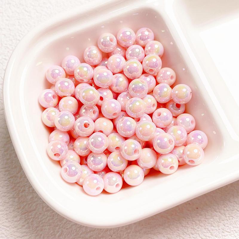 8-12 ミリメートル Mapei UV カラー電気メッキソリッドカラーダンシングビーズ DIY 携帯電話チェーンキーホルダービーズ材料アクセサリー|undefined