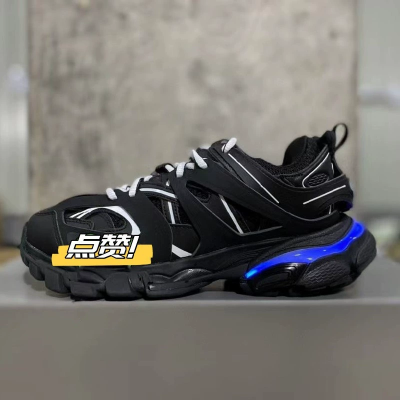 Путиань Чуньюань Париж ретро трек 3.0 семейные светодиодные неоновые туфли для мужчин и женщин парочка версии «Президент» daddy shoes