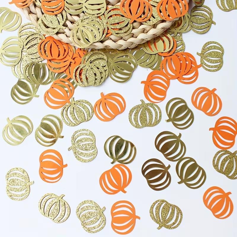 Pumpkin Decoration Confetti for Halloween, Thanksgiving, Birthday, Wedding, Baby Shower, and Autumn Party Decorations Pumpkin Decoration Confetti for Halloween, Thanksgiving, Birthday, Wedding, Baby Shower, and Autumn Party Decorations