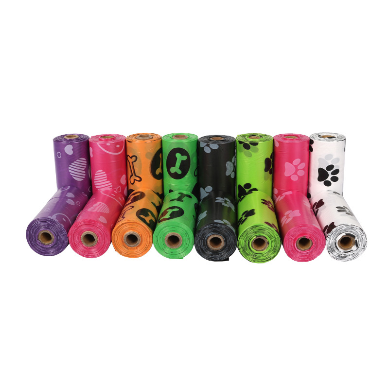 Bolsa de basura para mascotas de comercio exterior degradable solo rollo de heces bolsa de mierda bolsa de Amazon perro taburete bolsa de aseo para mascotas