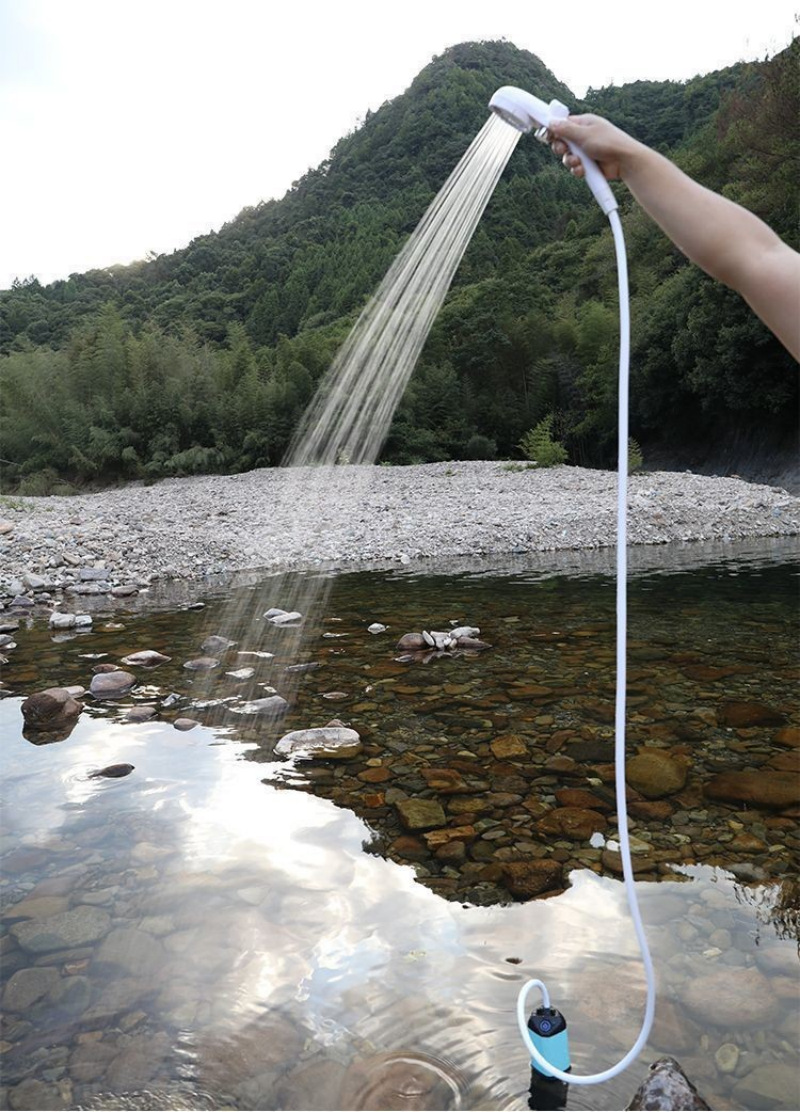 Outdoor bathing wonder: Electric showerhead, full-screen, simple and portable self-priming electric pump shower undefined