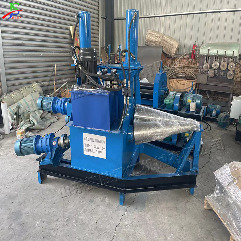 Máquina de laminación de cono de acero inoxidable completamente automática pequeña máquina de laminación de tres conos