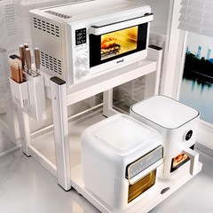 引き出し式電子レンジ収納ラックキッチン炊飯器ラックカウンタートップ多機能二層オーブン収納ラック
