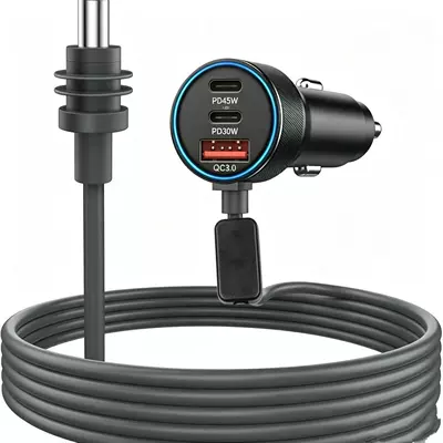 Car Charger Fourth Generation Car Charger: Mobil şarj cihazları - car-charger-boost-30v2a-pd45wpd30w18w-dc-waterproof-5m