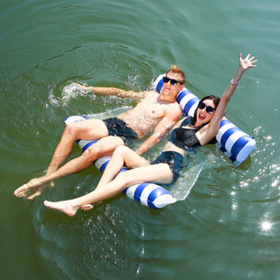 Water Inflatable Hammock Floating Bed Mesh Air Bed Portable Swimming Ring Double Sea Floating Mat Floating Mesh Bed