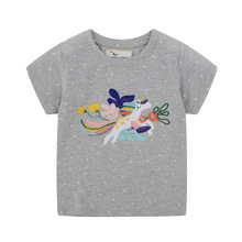 歐美風夏季新品兒童T恤圓領卡通中小童t恤衫可愛女童上衣