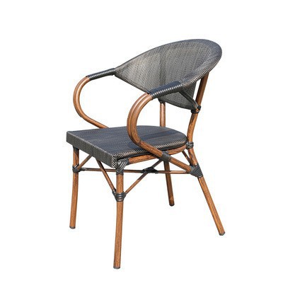 Mesa y silla al aire libre leche tienda de té cafetería silla de malla Silla de ratán Patio de tres piezas balcón mesa y silla de ocio al aire libre