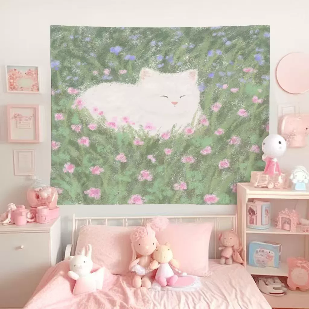 [cutepets милый исцеляющий фон, настенный тканый декор для комнаты, переделка спальни/общежития, мультяшное украшение]