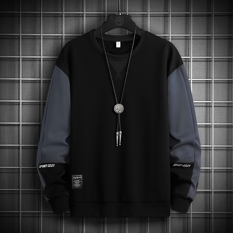 長袖Tシャツ メンズ 秋冬 スウェットシャツ メンズ カスタム トレンドブランド ゆったり カジュアル インナー 秋服 丸首トップス ベースレイヤー|undefined