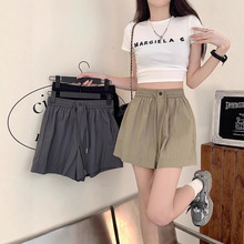 东南亚热销爆款休闲高腰短裤女2025夏季新款阔腿裤外贸批发工装裤