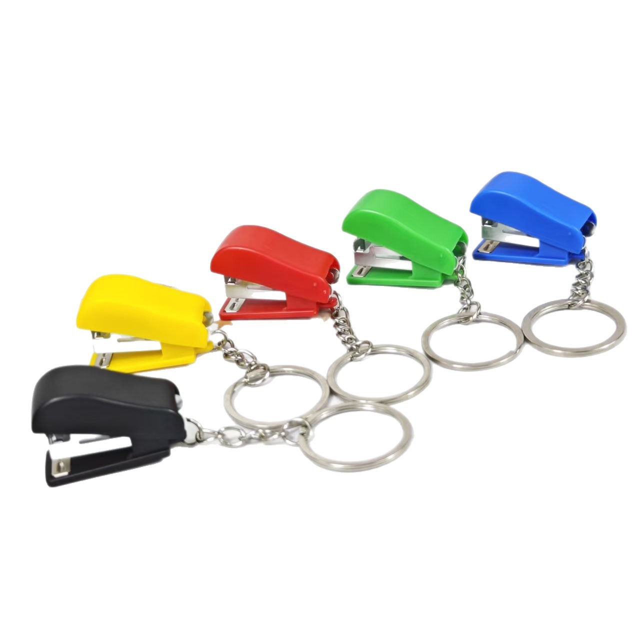 Mini grapadora de dibujos animados transfronterizos macarón llavero estudiantes grapadora creativa colgante conveniente al por mayor