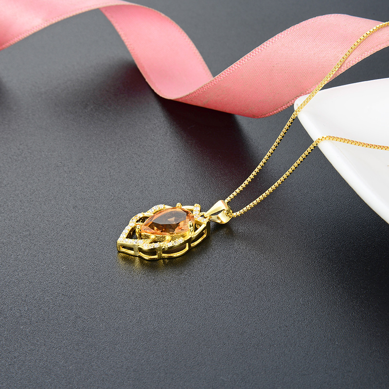 Popular de las mujeres joyería colgante collar japonés y coreano s925 ZIRCON clavícula cadena cristal fresco accesorios al por mayor