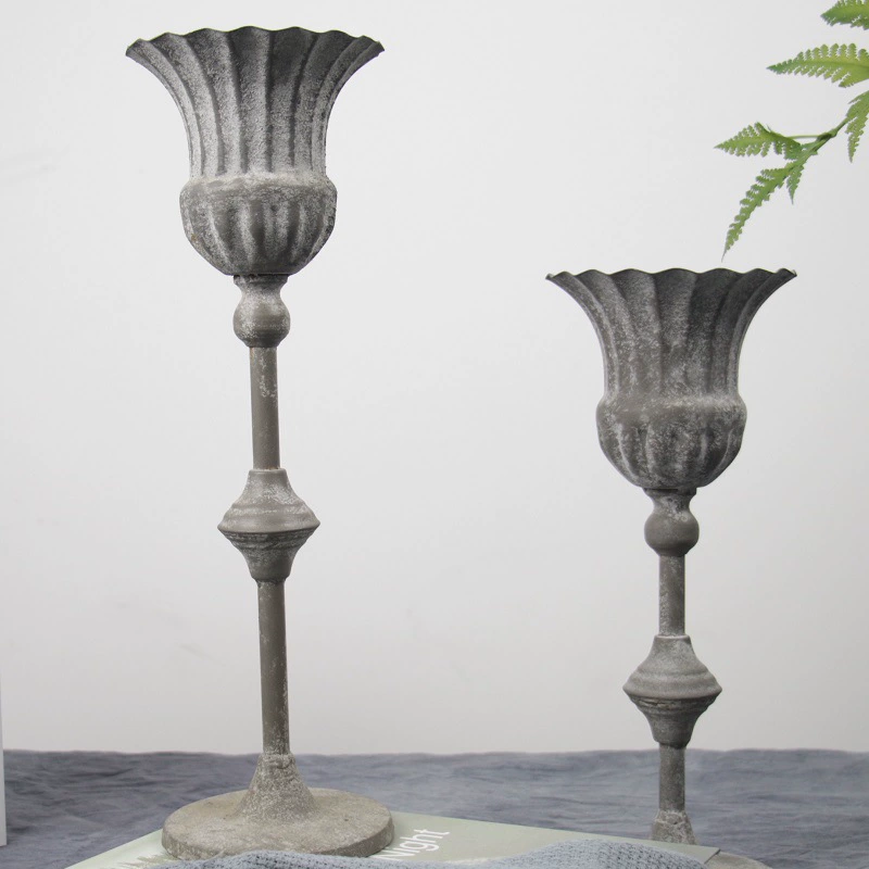 Европейский Стиль Ретро Железный цветочный горшок с высокими ножками свадебный стол Цветочные украшения для гостиничной модели номера декоративные чугунные украшения для ВАЗ