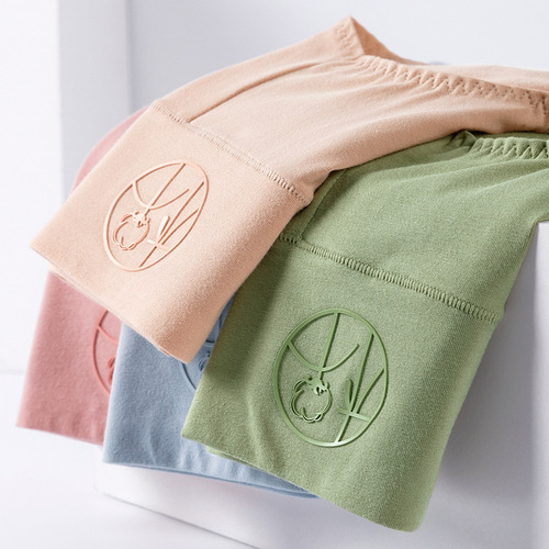 Graphene antibacterial women's underwear, pure cotton high waist printed underwear, pure cotton high waist tummy control underwear manufacturer wholesale