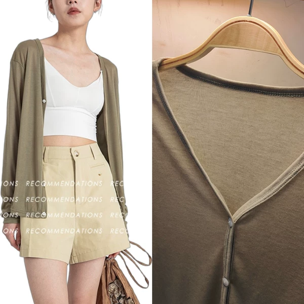 Tencel cardigan turquoise green