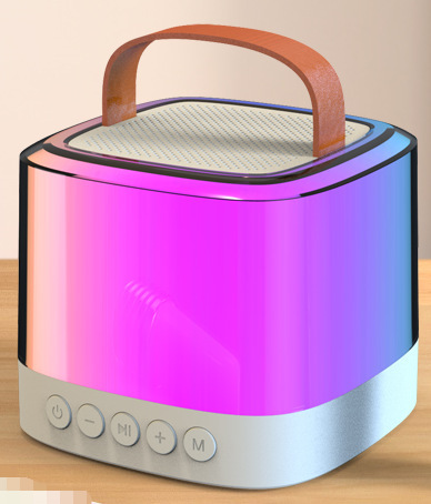 新型無線k歌bluetoothスピーカー携帯家庭用屋外カラオケ自慢雰囲気ランプk歌一体音響|undefined