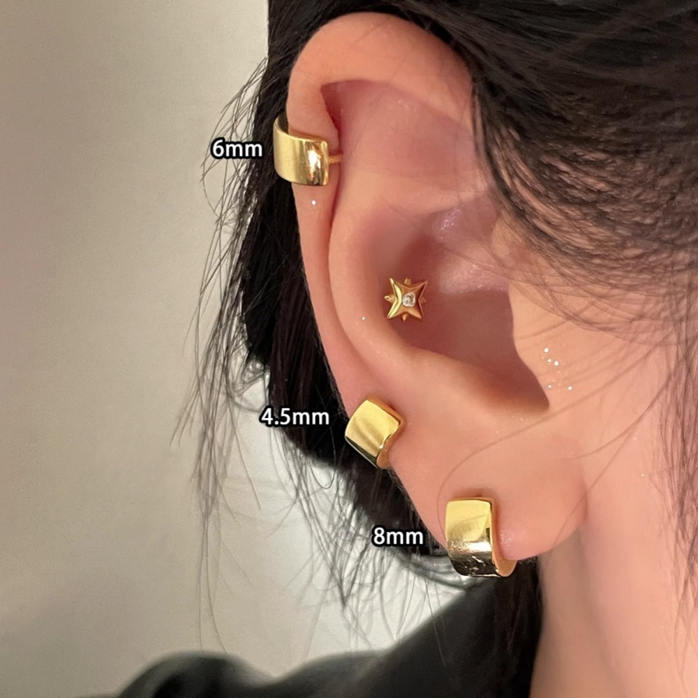 素圈耳環女耳骨釘高級感耳骨環耳圈耳扣耳釘純銀針耳飾2024新款潮