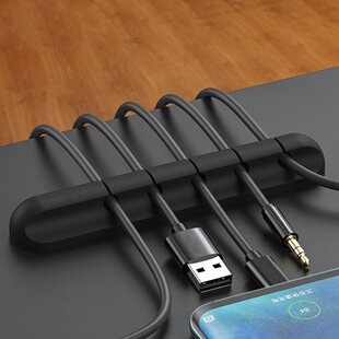 in stock Fixed Silicone Desktop Cable Data Cable Fixed Winding Cable Charging Cable Storage Cable Organiser