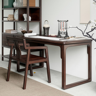 Customized Solid Wood Desk, Simple Writing Desk, Office Desk, Writing Desk, Home Calligraphy and Painting Desk, New Chinese Style Cross-Border