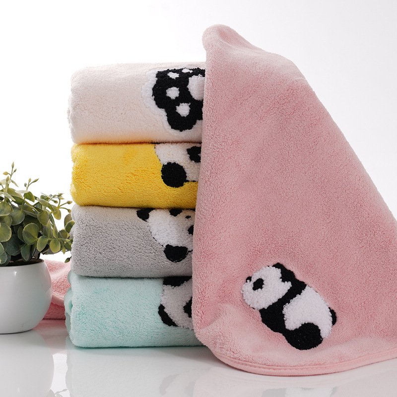 Coral Velvet Towel, Cute and Creative, Lint-Free, Absorbent, Thickened, Soft, Face Wash Towel for Adults, Customized Wholesale Gifts