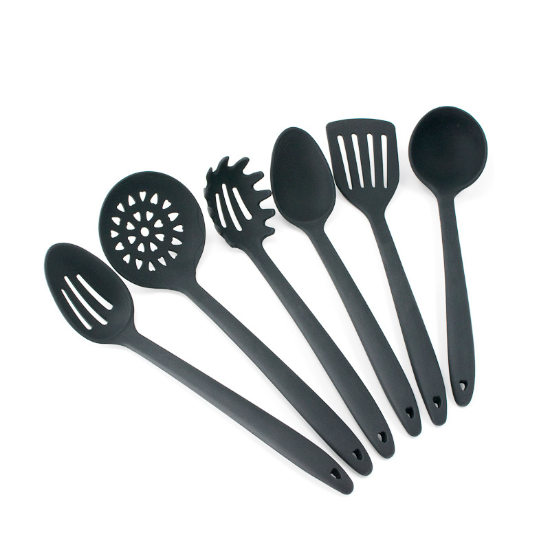 深圳厂家食品级硅胶厨具不粘锅漏铲漏勺汤烹饪6件套厨房用品工具