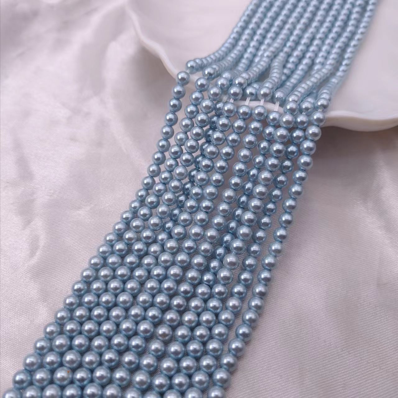 Perlas de concha con orificio recto grande de 1.2mm, perlas pequeñas, perlas espaciadoras de concha del Mar del Sur, perlas espaciadoras de estilo antiguo con diseño de corona de fénix para bricolaje, venta al por mayor. image 15
