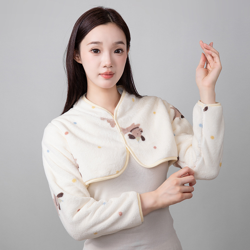 月子坎肩保暖中老年肩周防寒产妇坐月子披肩护肩颈椎孕妇长袖外套|undefined