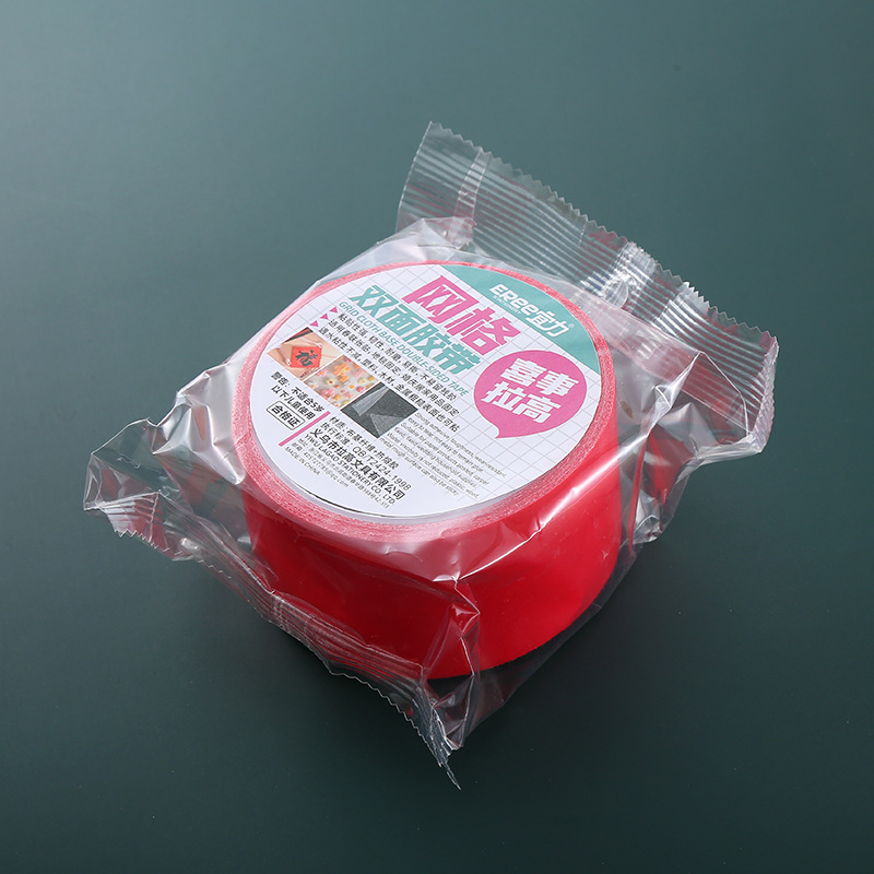 对联胶带网格双面胶春联无痕宜力喜事拉高喜庆YL-301红纸高粘度