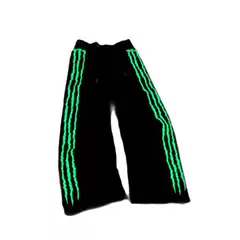 2025 European and American Cross-Border Personalized Paw Shape High Street Fluorescent Unique Casual Loose Pants Men's Wholesale