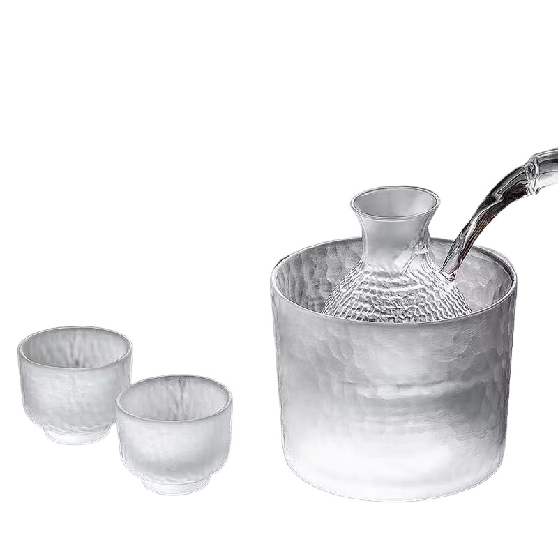 Taza de martillo japonesa, taza de vino, taza de vino, taza de vidrio, taza de vino doméstica, taza de vino caliente, set de lujo ligero