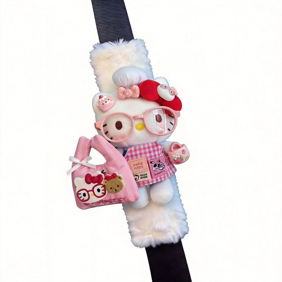 Cute Cartoon Car Seatbelt Shoulder Pads, Car Seatbelt Decoration, Anti-Wear Clothing, Trendy Gift for Friends