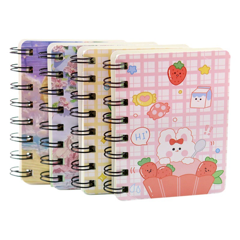 Мультфильм A7 катушка книга высокое значение цвета милое забавное животное картина маслом мини-блокнот студент карманный блокнот оптом