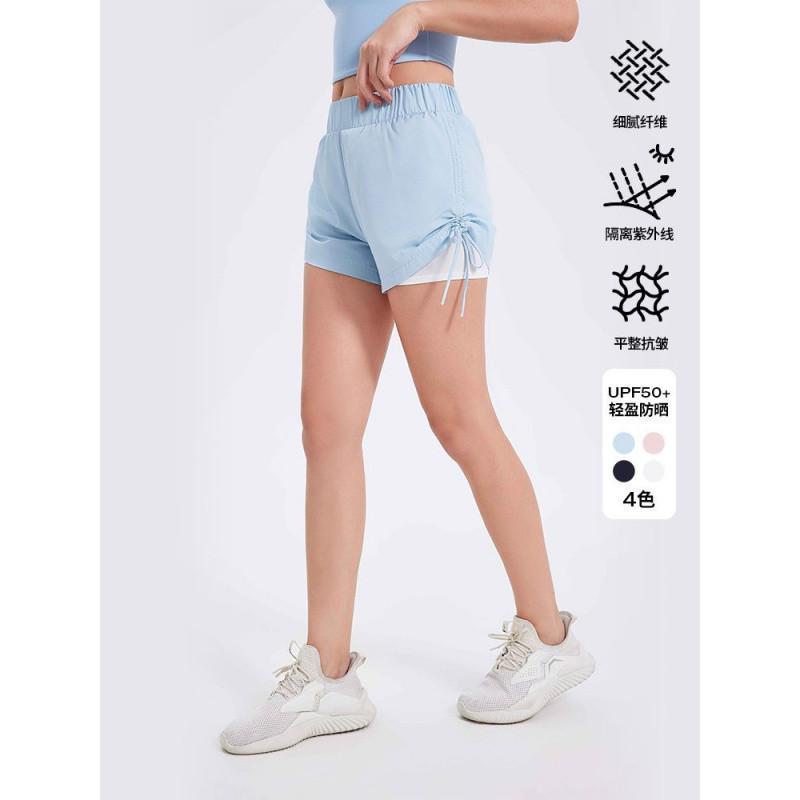 D2H Summer Thin Breathable Sports Loose Shorts New Anti-Scratch Quick-Dry Running Anti-Exposure Fitness Pants Casual Hot