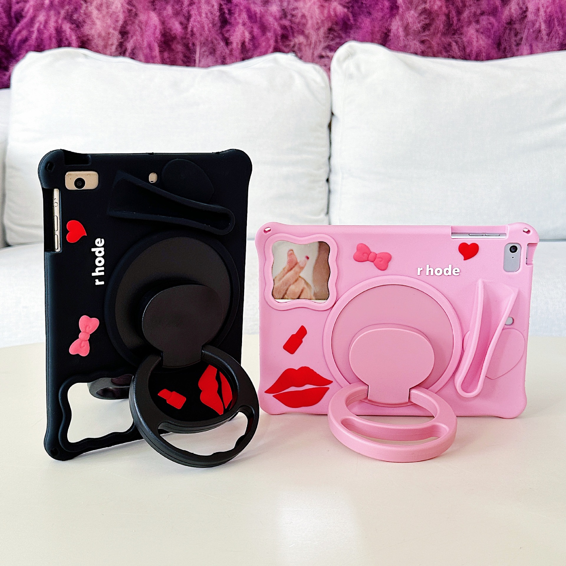 Mirror Red Lip Pen Slot Suitable for Ipad10.2/9.7/11Th/Mini7 Samsung A9A11Plust220P610