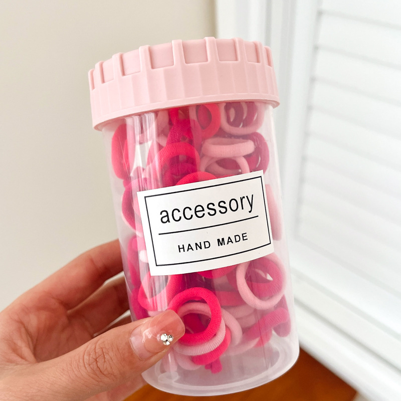 Banda de goma de color caramelo para niños cuerda para el cabello banda para el cabello cuerda para el cabello para bebés no lastima el cabello de aspecto alto lazo Cola de Caballo accesorios para el cabello lazo Anillo para el cabello