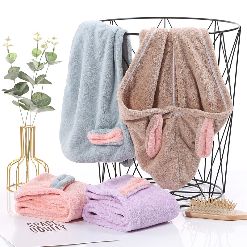Strong water-absorbent thickened dry hair cap household products soft dry hair towel to wash hair women's shampoo shower cap wrap turban