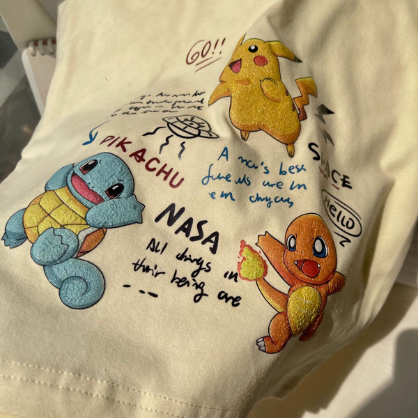 Children's three dimensional cartoon cute short sleeve T-shirt for…