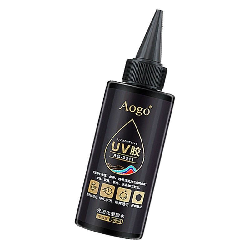 УФ-клей для склеивания закаленного стекла, металла, хрусталя и акрила; специализирован для акрила; бесследный УФ-клей от производителя; быстросохнущий и водостойкий.