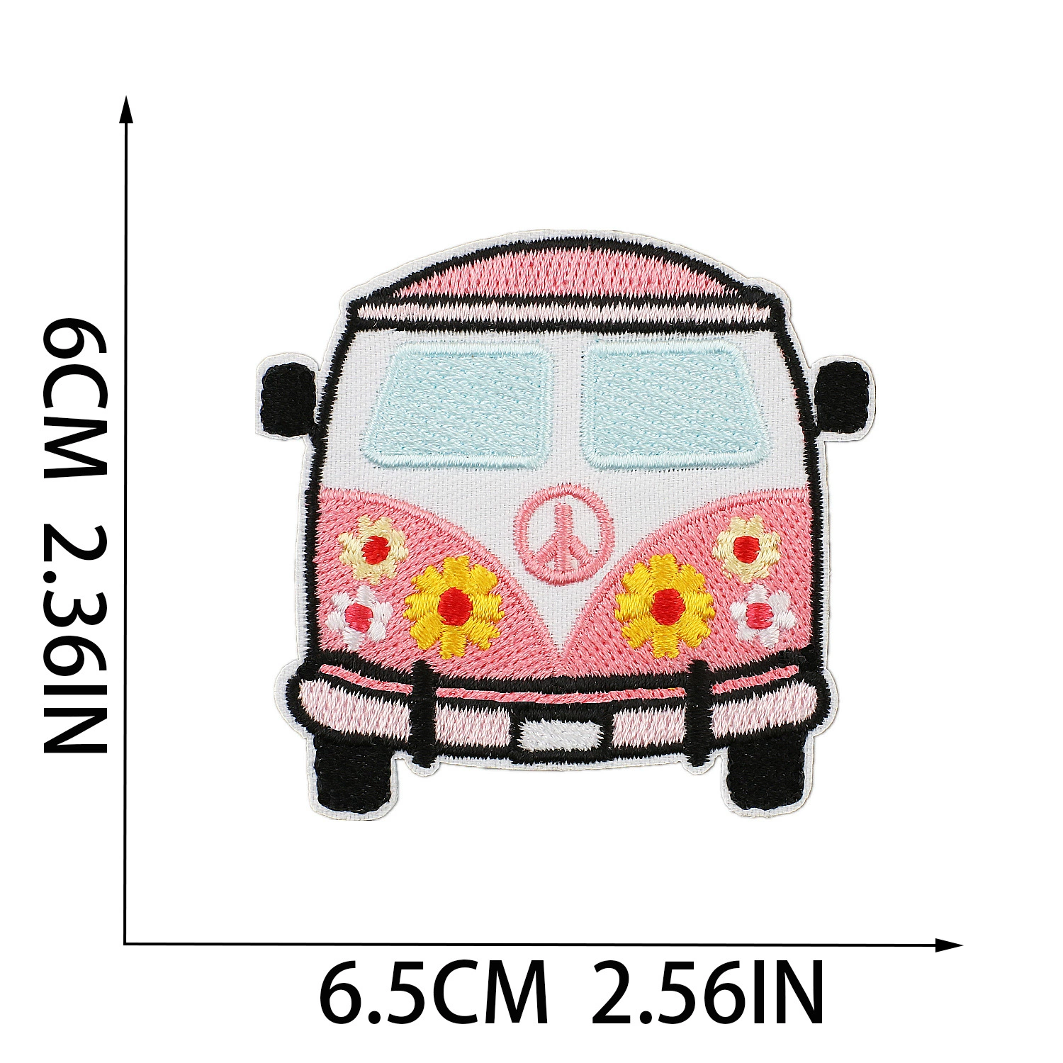 Bag with butterfly, pack, decorations, rainbow laptop, cartoon bus, with embroidery