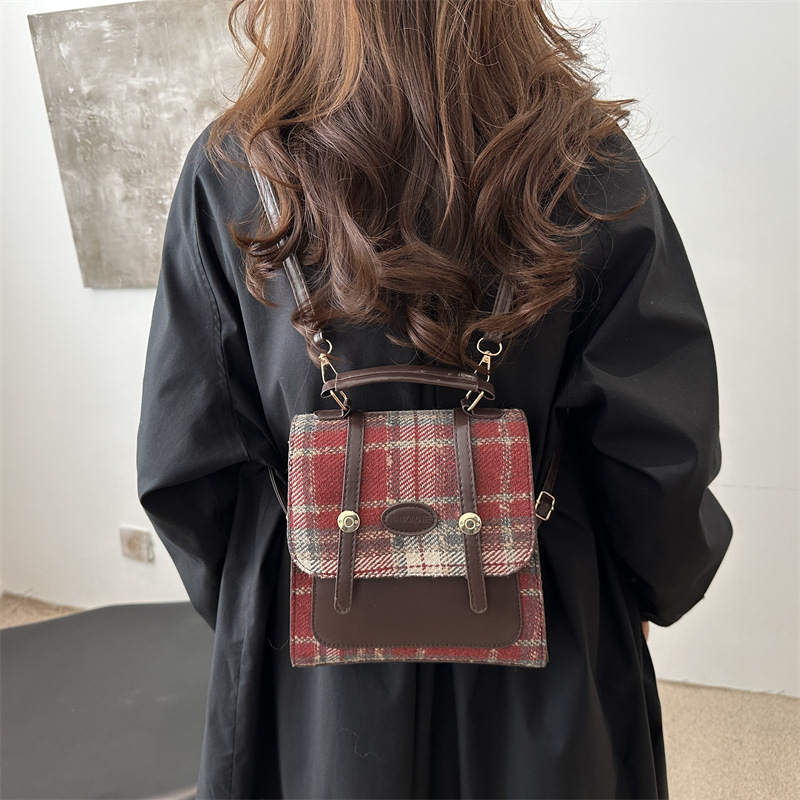 Mochila de cremallera de nicho de alto nivel para mujeres 2024 nueva moda mochila de damas para estudiantes multicolor de hombro