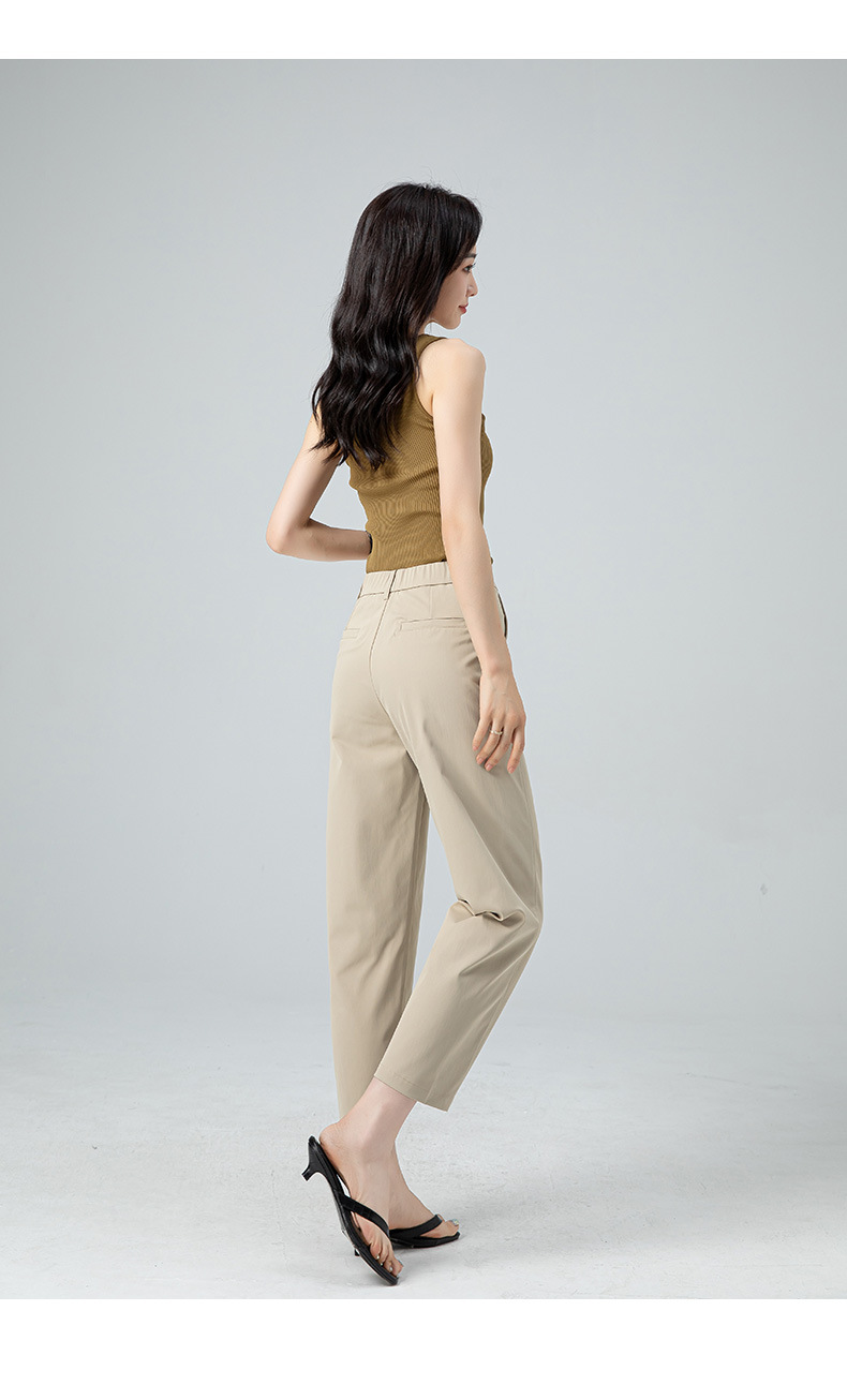 Quần culottes nữ ống rộng dáng suông, vải mỏng nhẹ chống nhăn, ủi tay thoải mái — Phấn hoa anh đào (phù hợp với thân hình quả táo) chi tiết 25