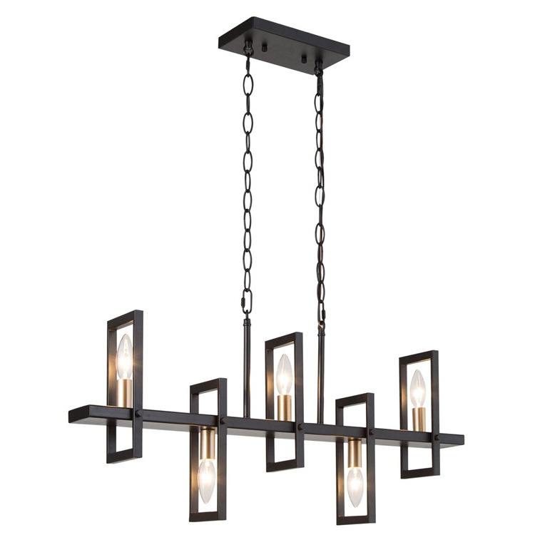 Lámparas Zhongshan Lámparas de hierro forjado retro transfronterizas Lámparas de bar de comedor y sala de estar modernas y sencillas