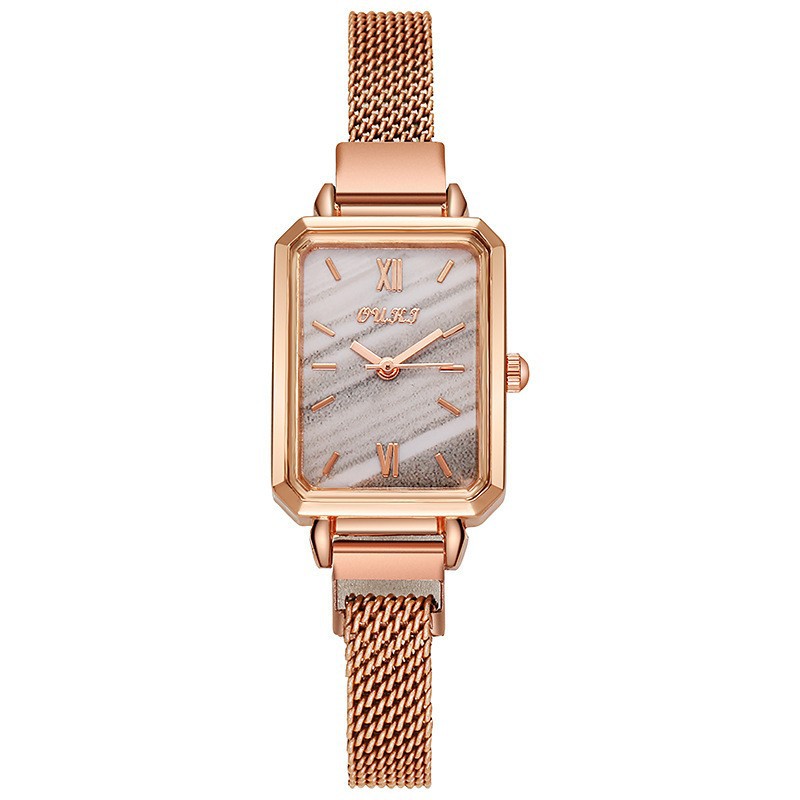 White rose gold milan strap