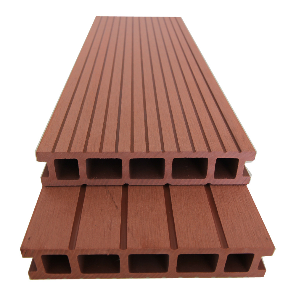 Piso plástico de madera 150*30 patio plástico al aire libre del jardín del piso de madera que dirige la placa cuadrada decorativa al aire libre del agujero anticorrosión