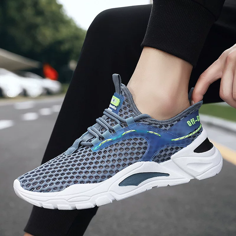 Demi-season breathable sports shoes, footwear, for running, for teenagers