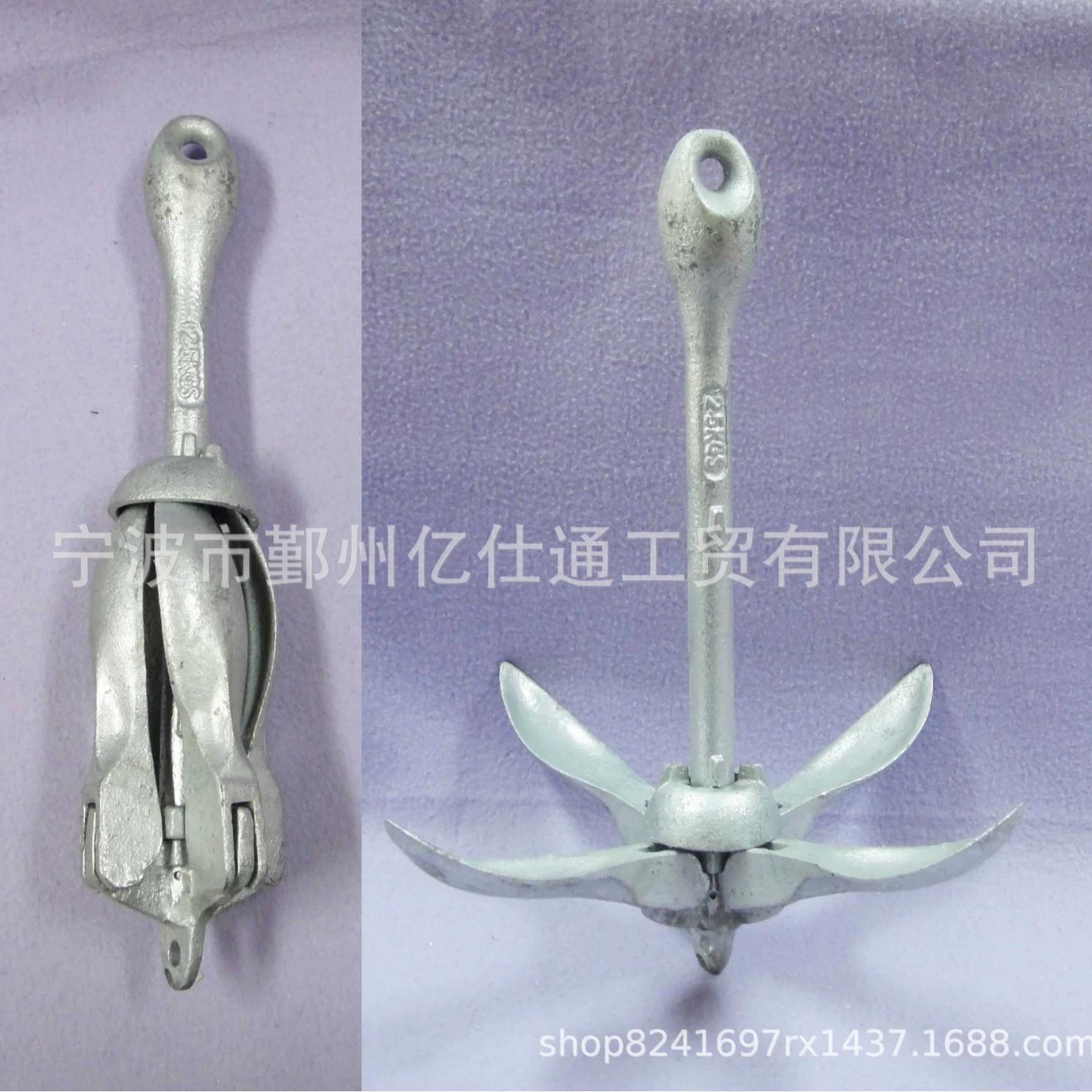 Якорь лодки надувная лодка резиновая лодка якорь лодки оцинкованный 2.5KG различный вес