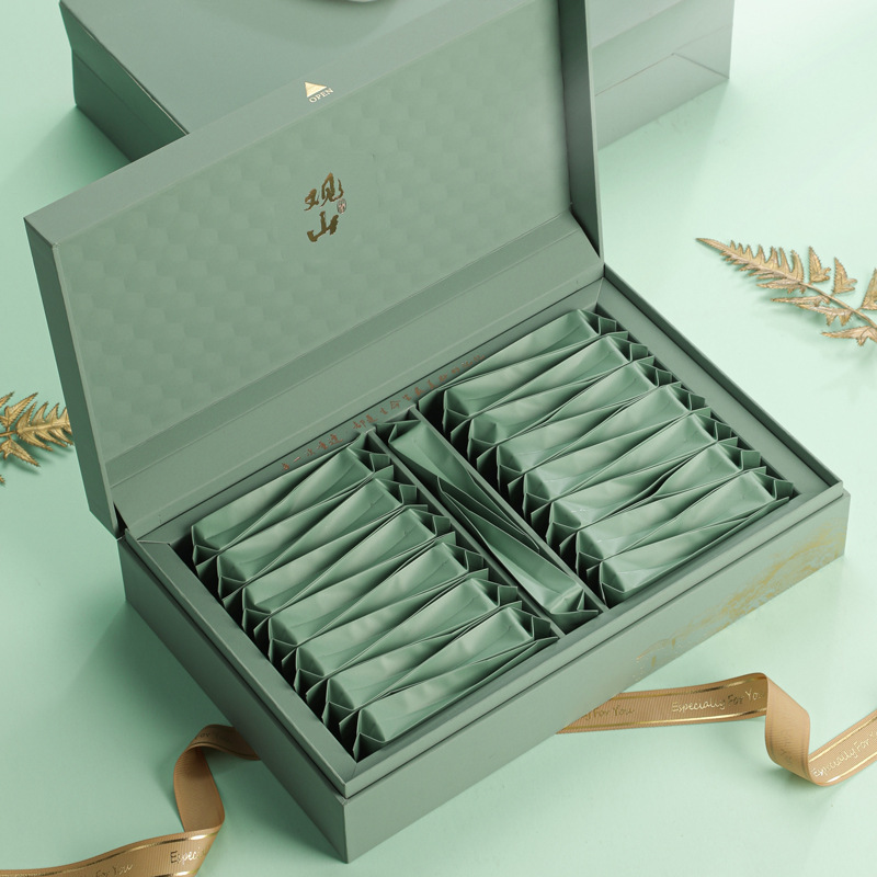 观山半斤泡装岩茶大红袍豆腐块肉桂老枞水仙长泡袋茶叶空礼盒印刷